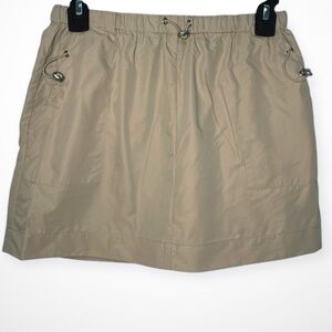 Le Lis Beige Utility Mini Skirt with Adjustable Drawcords – Size XS